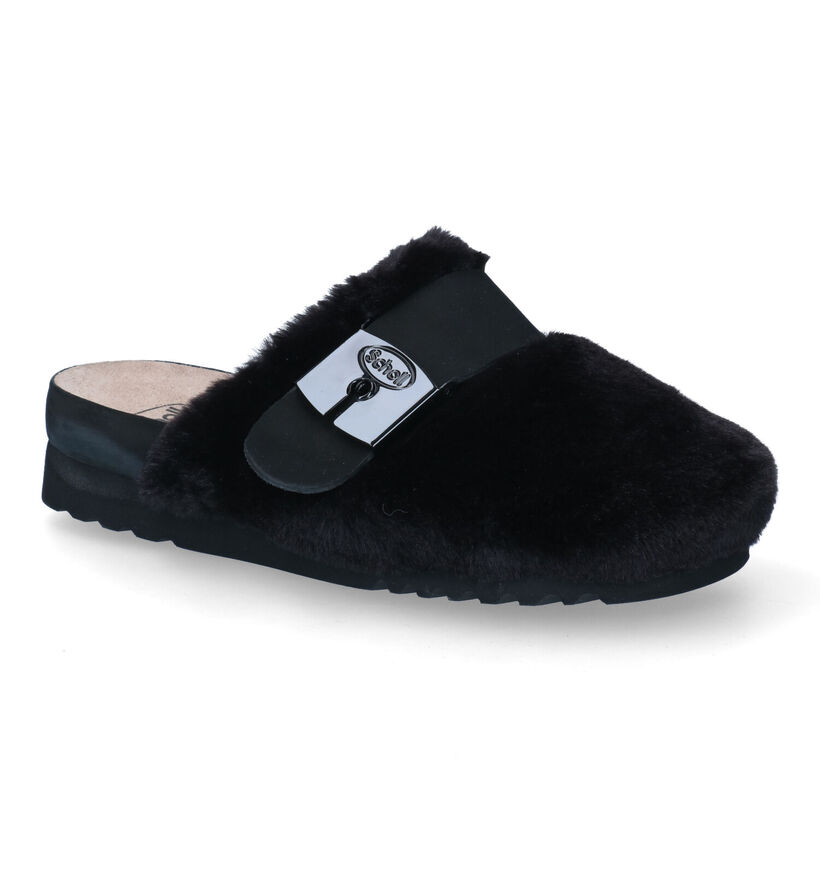 Scholl Alaska Pantoufles en Noir pour femmes (316949)