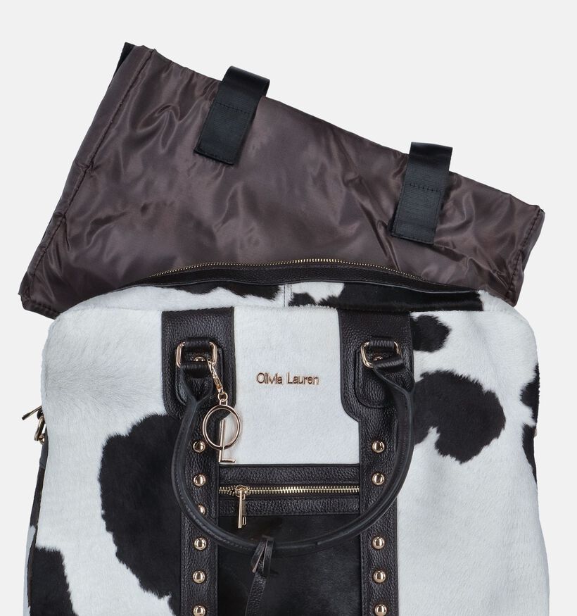 Olivia Lauren Cowhide Sac ordinateur en Noir pour femmes (364302)