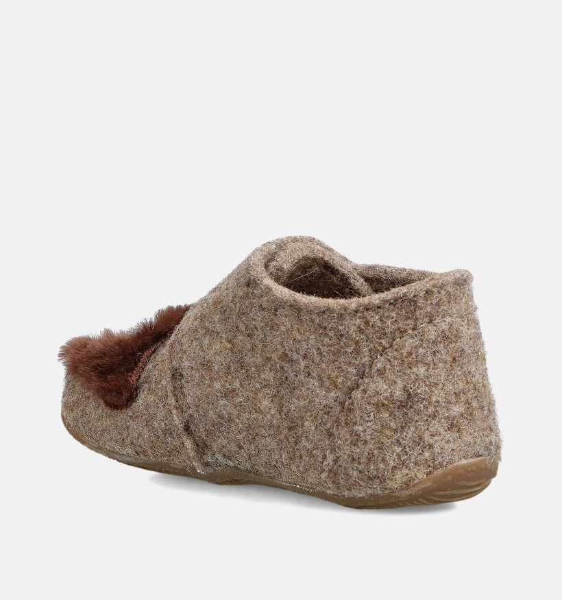 Living Kitzbühel Pantoufles en Beige foncé pour filles, garçons (365711)
