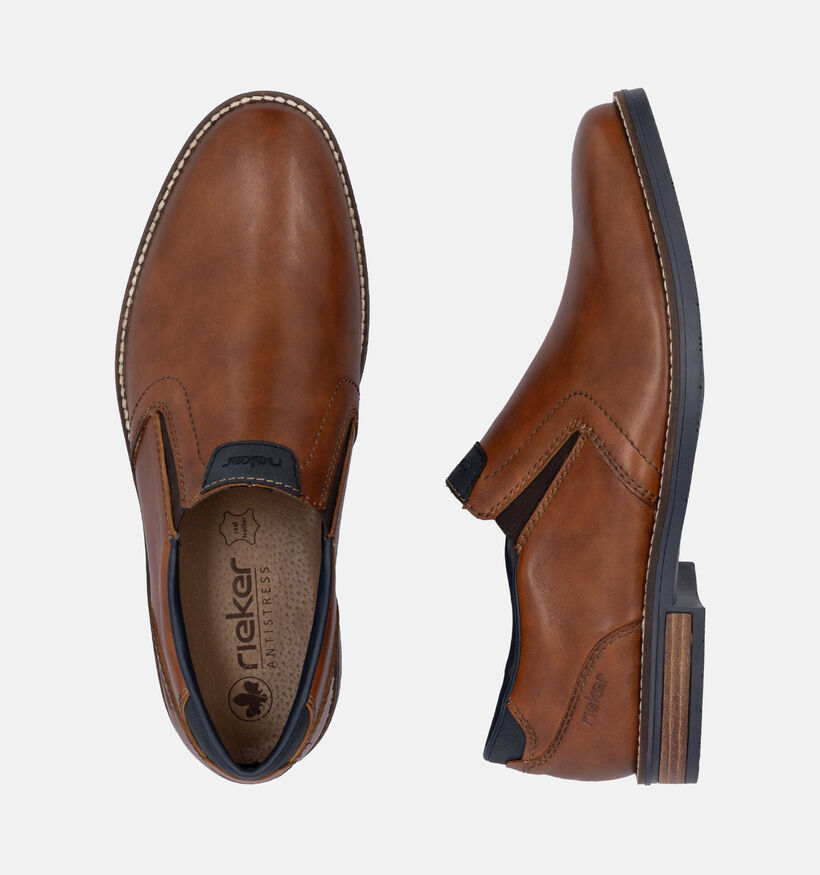 Rieker Chaussures sans lacets classiques en Cognac pour hommes (351310)