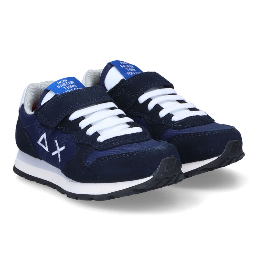 Sun 68 Blauwe Sneakers in stof (306561)