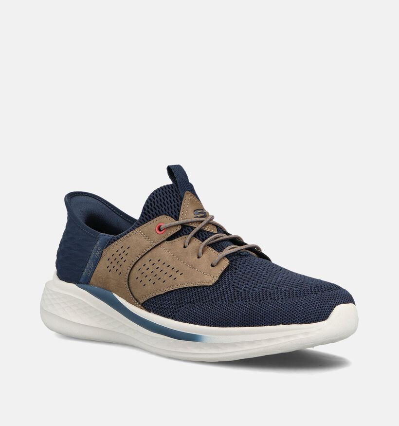 Skechers Slade Caster Baskets en Bleu pour hommes (360872)