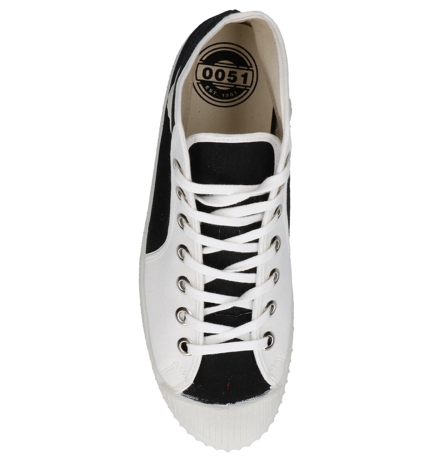 Zwart Witte Hoge Sneakers 0051 Anton Heren Sneakers Online op