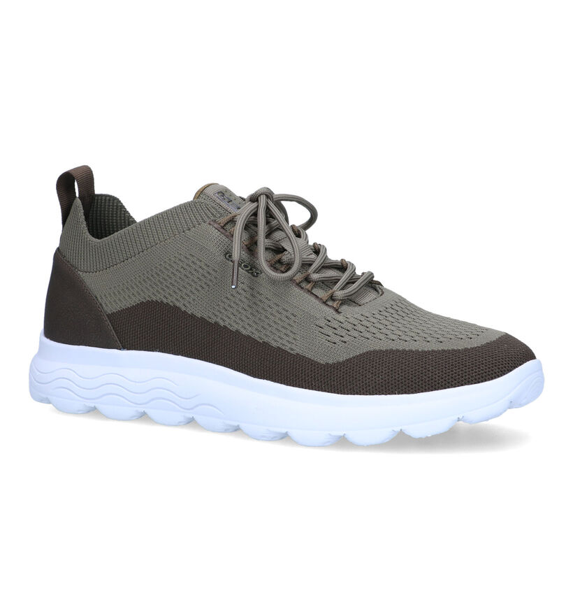 Geox Spherica Kaki Sneakers voor heren (326715) - geschikt voor steunzolen