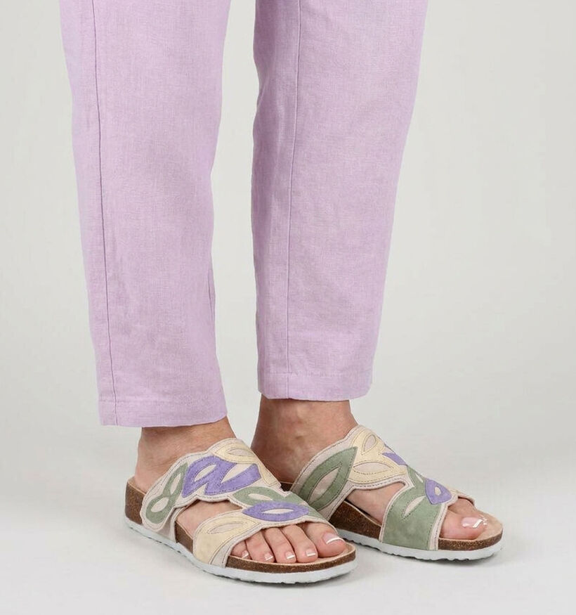 Think! Lichtbeige/Multi Slippers voor dames (374091)