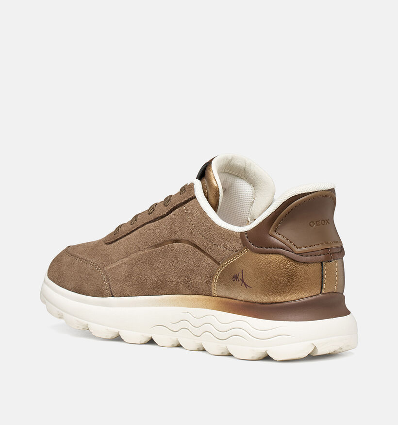 Geox Spherica Chaussures confort en Taupe pour femmes (376386) - pour semelles orthop&eacute;diques