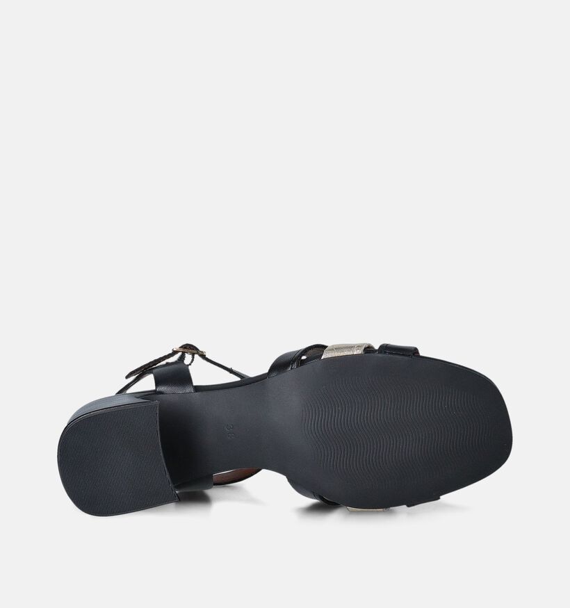 Marco Tozzi Zwarte Sandalen met blokhak voor dames (354228)