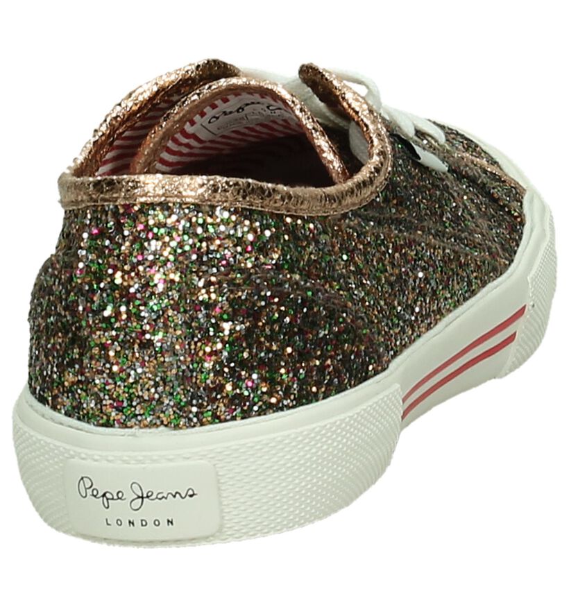 Pepe Jeans ABerlady Flash Gouden Sneakers, , pdp