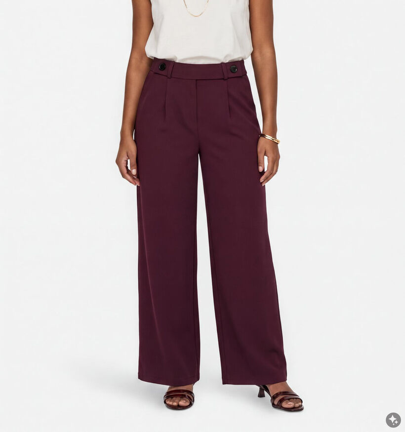 JDY Geggo Life Pantalon classique en Bordeaux pour femmes (378321)