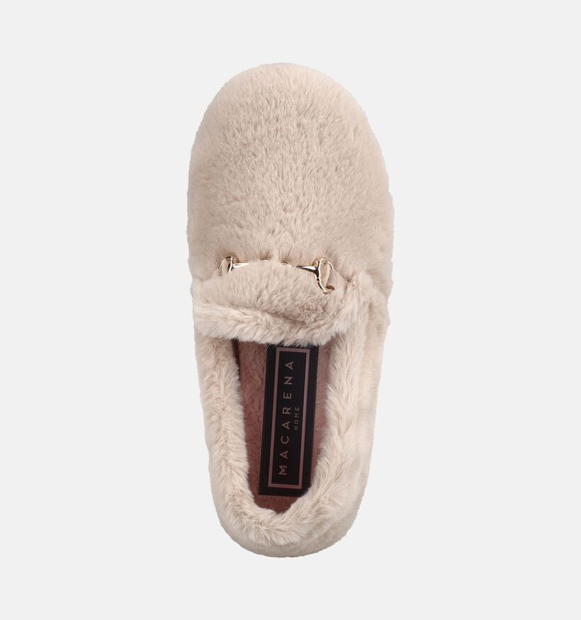 Macarena Pantoufles en Beige fonc&eacute; pour femmes (381084) - pour semelles orthop&eacute;diques