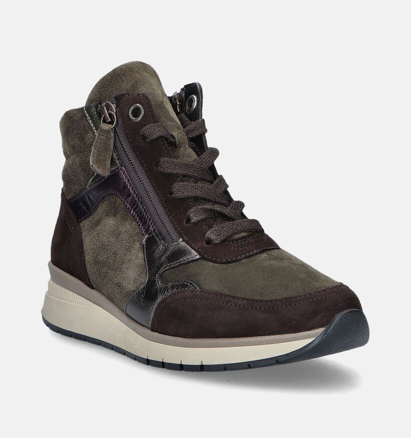 Gabor OptiFit Kaki Hoge sneakers voor dames (344809) - geschikt voor steunzolen