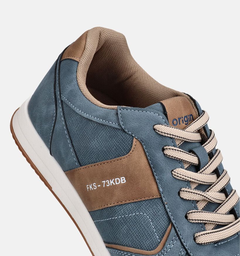 Origin Blauwe/Bruine Veterschoenen voor heren (369763) - geschikt voor steunzolen