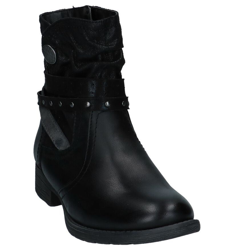 Jana Bottillons en Noir en simili cuir (225912)