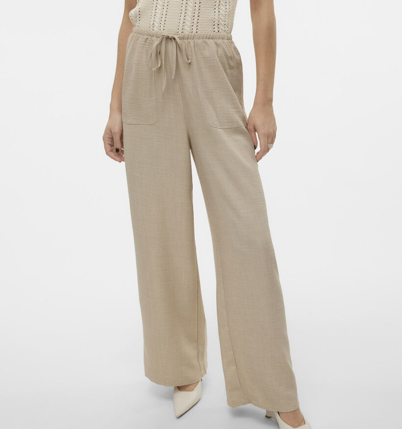 Vero Moda Melaney Loose Beige Broek voor dames (369436)