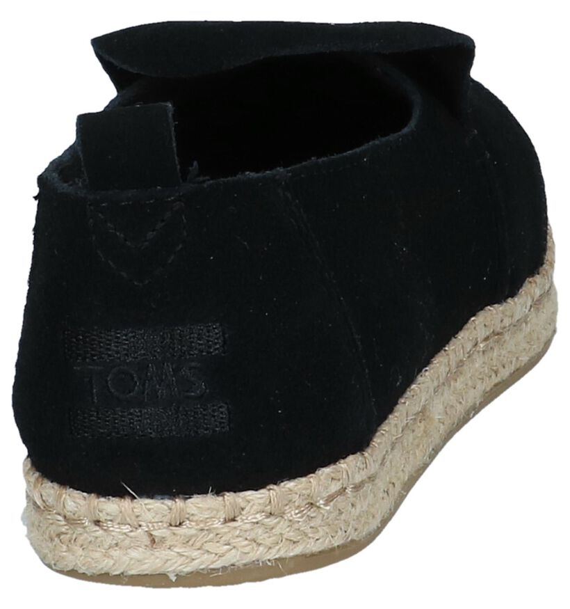 Zwarte Espadrilles Toms Deconstructed Alpargata in daim (242041)