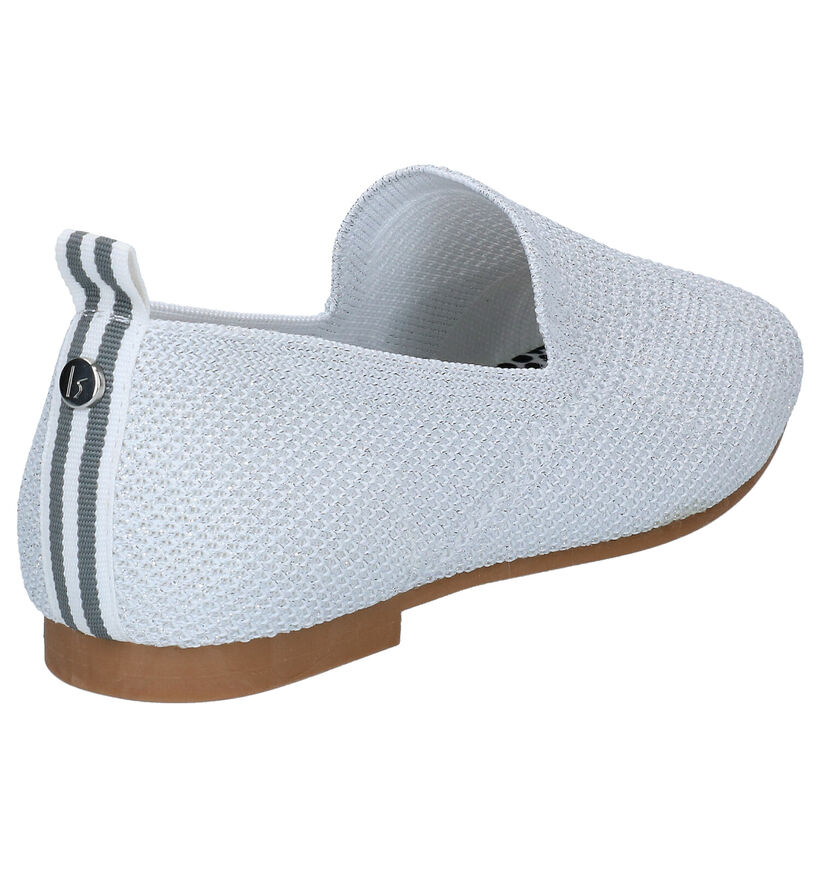 La Strada Witte Loafers in stof (289559)