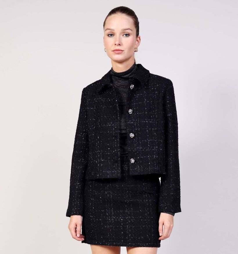 JDY Denver Donkerblauwe Bouclé Jasje voor dames (362429)