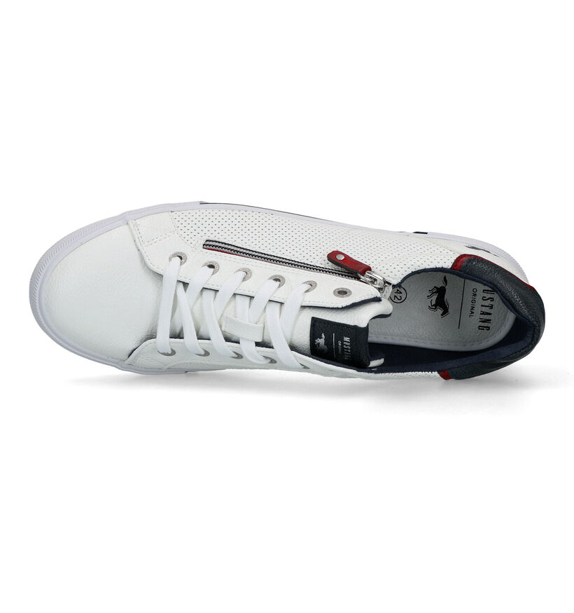 Mustang Chaussures à lacets en Blanc pour hommes (336655) - pour semelles orthopédiques