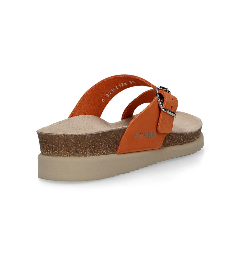 Mephisto Helen Tongs en Orange en nubuck (323482)