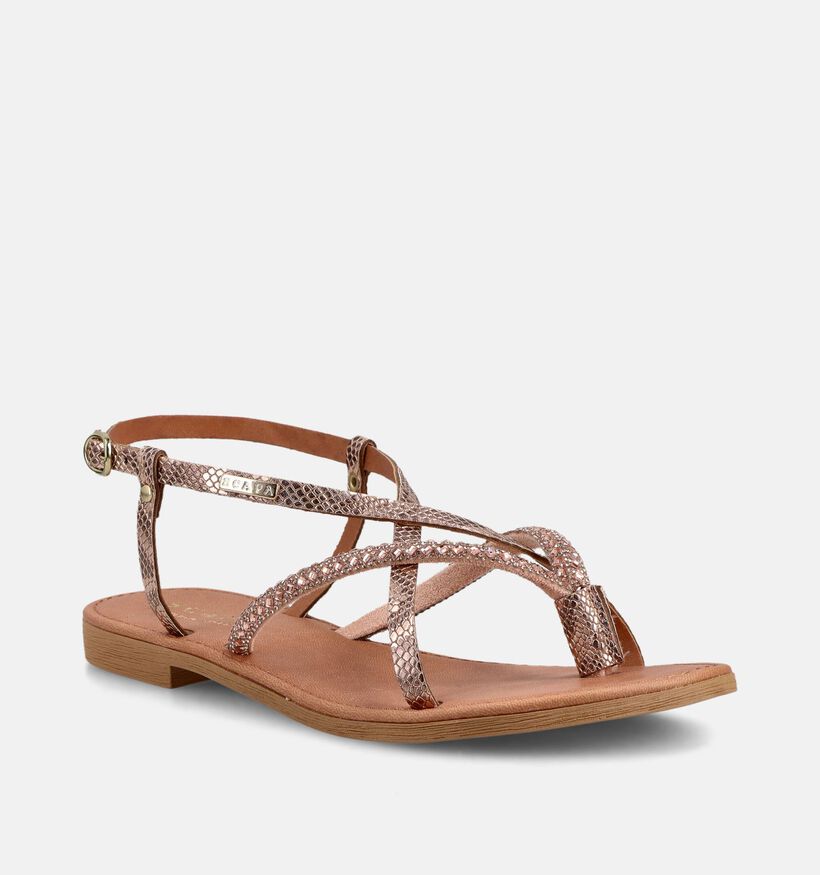 Scapa Bronzen Platte Sandalen voor dames (373293)