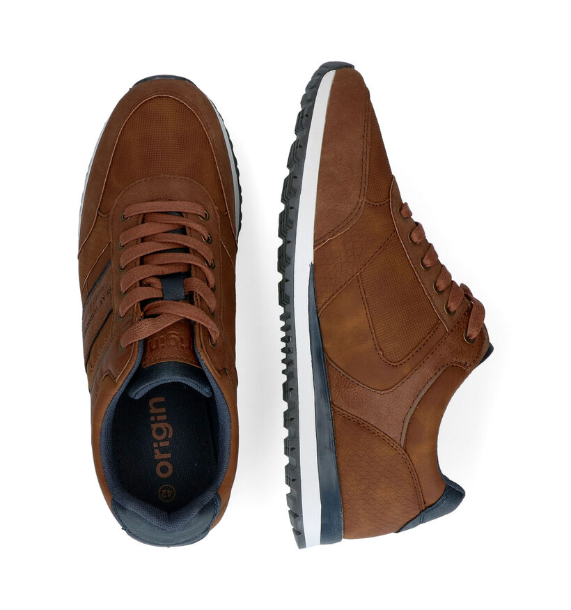 Origin Grijze Veterschoenen in kunstleer (298353)