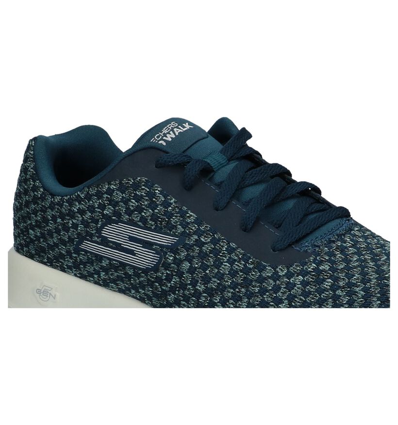 Skechers Go Walk Baskets basses en Bleu foncé en textile (224268)