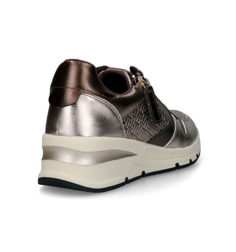 Tamaris Bronzen Sneakers met sleehak voor dames (328285) - geschikt voor steunzolen