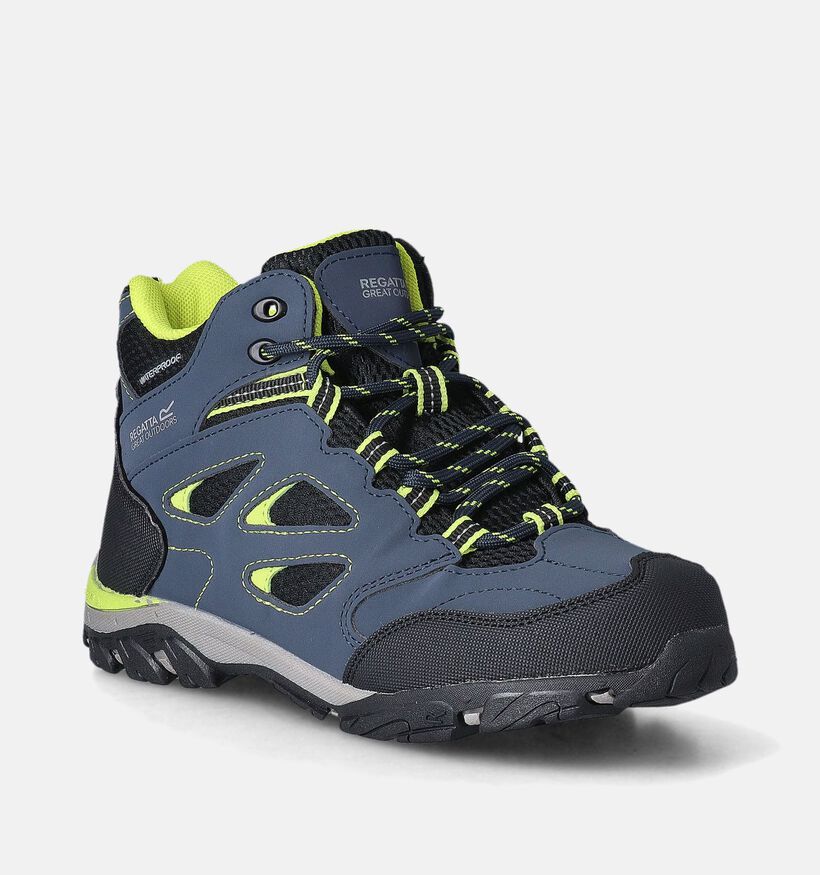 Regatta Holcombe Mid Jnr Blauwe Wandelschoenen voor jongens (361299) - geschikt voor steunzolen