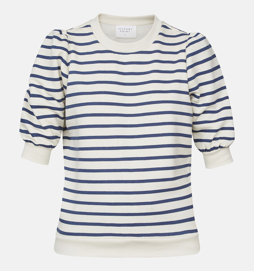 SISTERS POINT New Peva Puff Pull rayé en Bleu pour femmes (363317)