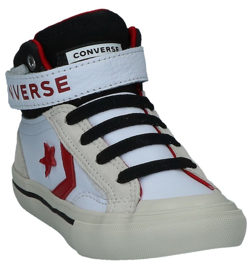 Converse Pro Blaze Strap HI Baskets en Noir pour garçons (293598) - pour semelles orthopédiques