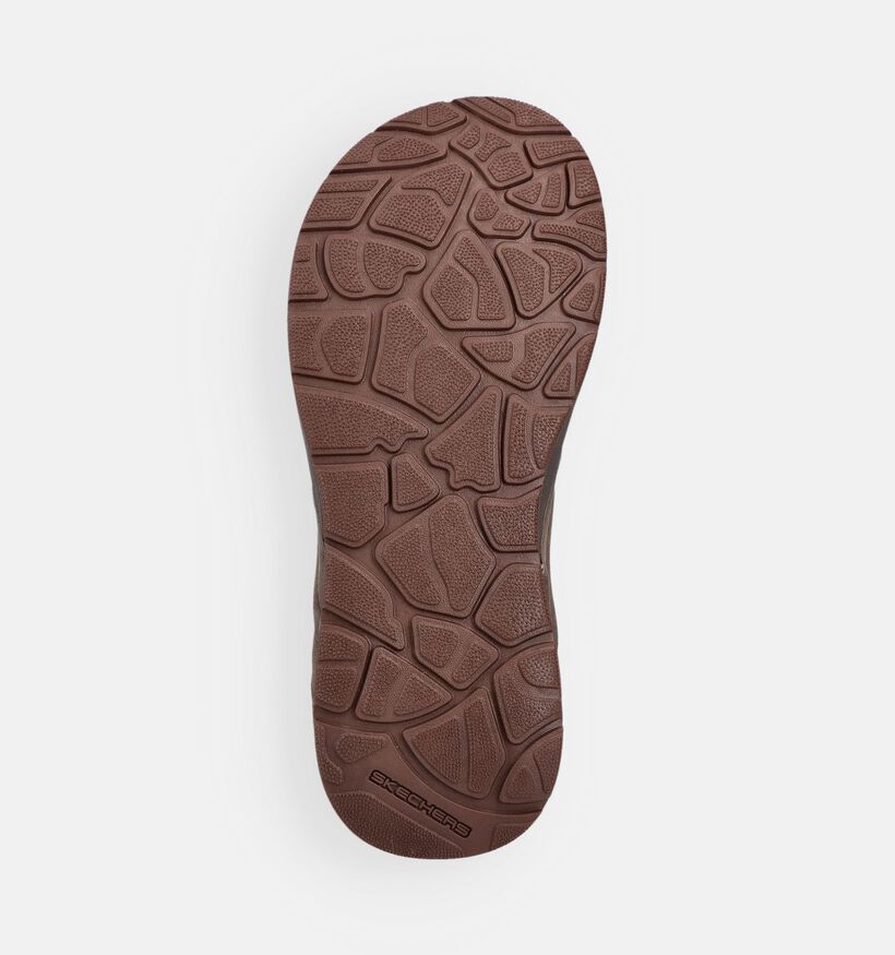 Skechers Patino Marlee Donkerbruine Teenslippers voor heren (371031)