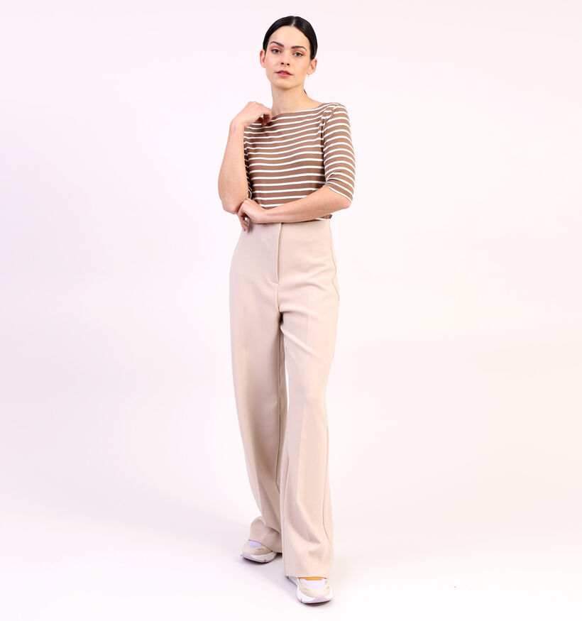 comma Beige Wijde Broek (327310)