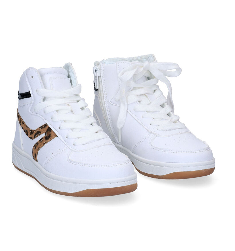 CeMi Witte Hoge Sneakers in kunstleer (301311)