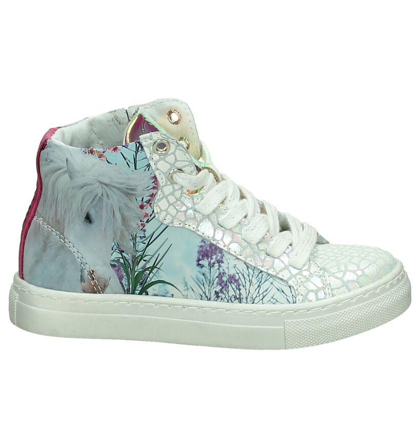 Hoge Sneakers Wild Multicolor met Glitter in leer (190723)