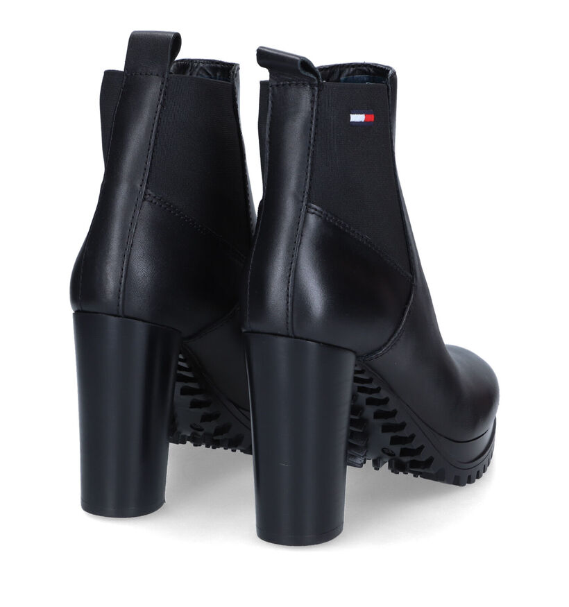 Tommy Hilfiger Essentials Bottines en Noir en cuir (314133)