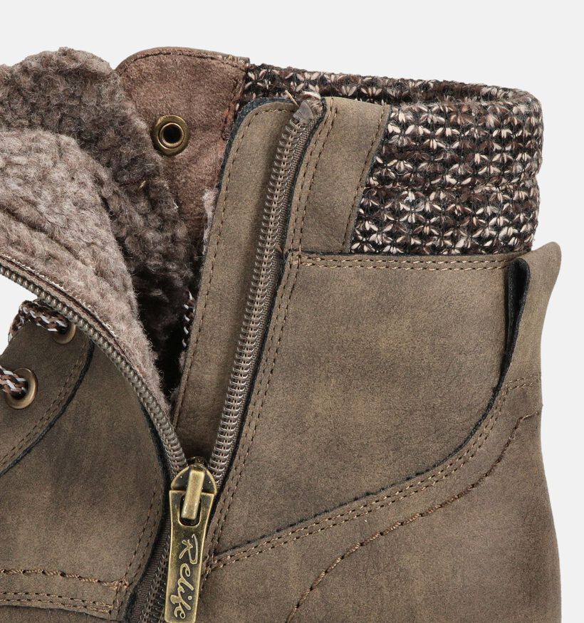 Relife Boots à lacets en Taupe pour femmes (363307)