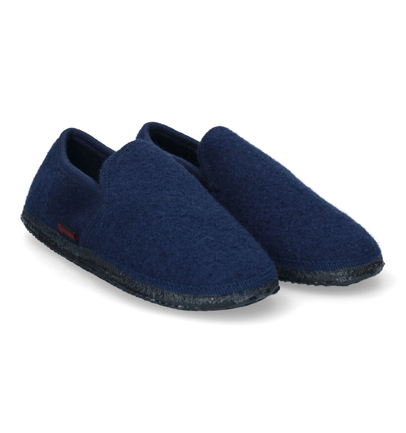 Giesswein Niederthal Pantoufles en Bleu pour hommes (333629)