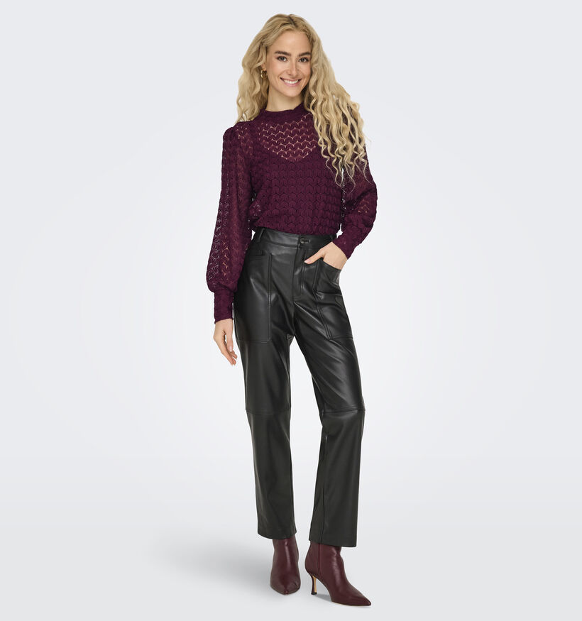 JDY Avery Lace Top Bordeaux Blouse voor dames (362424)