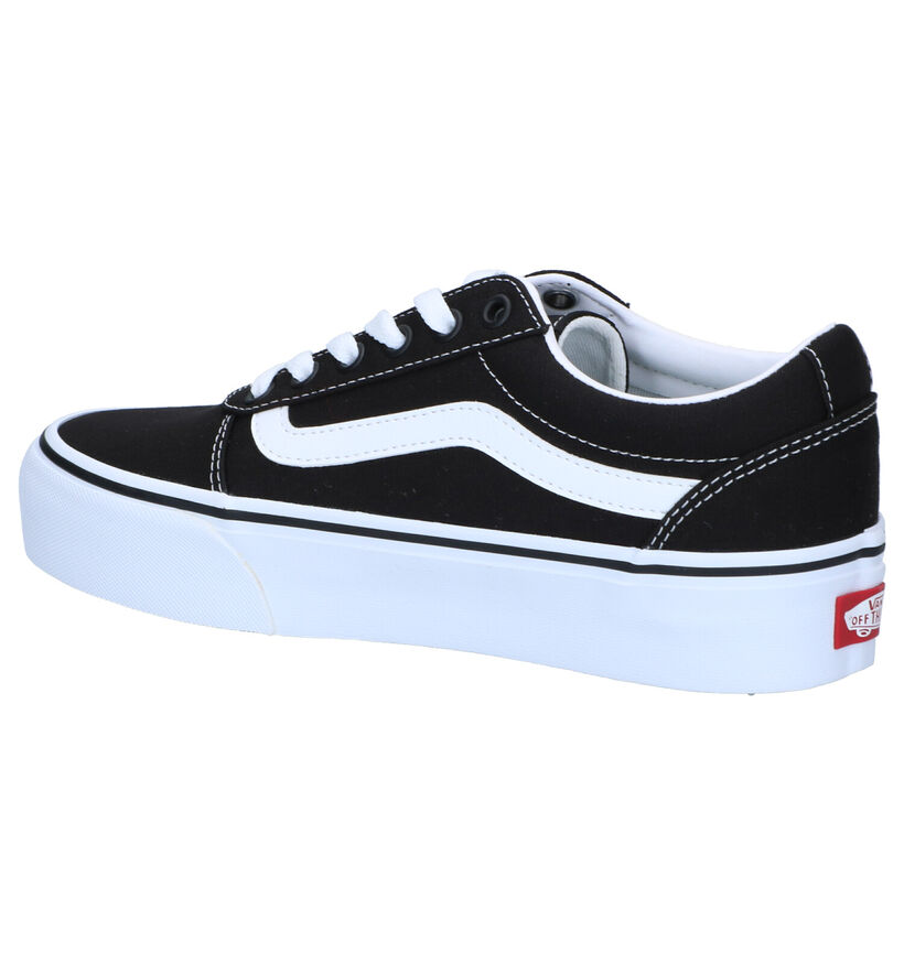 Vans Ward Platform Baskets de skate en Noir pour femmes (317792)