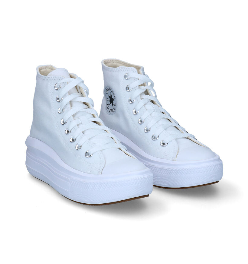 Converse Chuck Taylor AS Move High Baskets en Blanc pour femmes (317107) - pour semelles orthopédiques