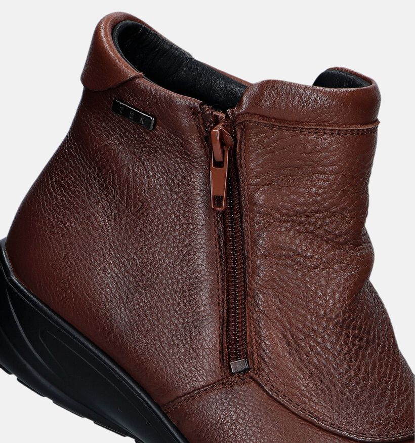 G-Comfort Cognac Enkellaarzen voor dames (348553) - geschikt voor steunzolen