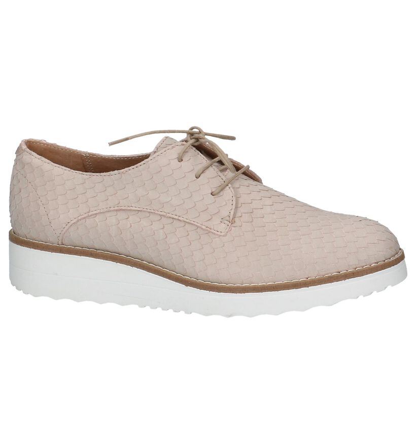 Via Limone Roze Veterschoenen in nubuck (217368)