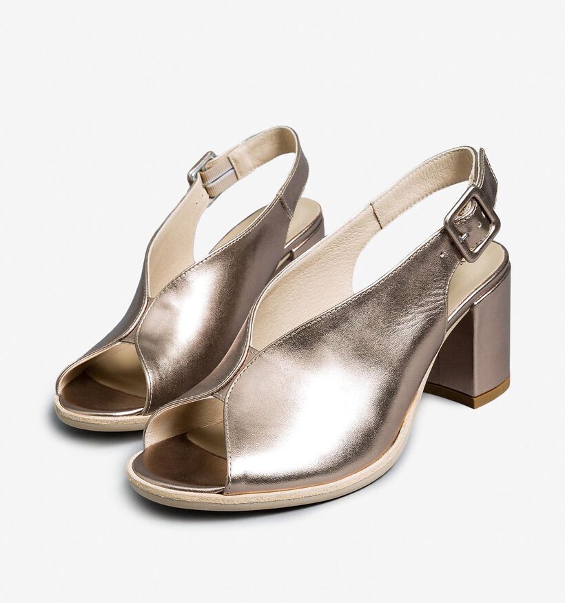 NeroGiardini Sandales &agrave; talons en Or pour femmes (370597)