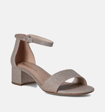 Tamaris Sandalen Zwart/Wit/Goud