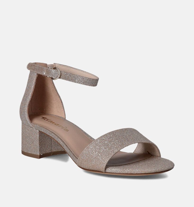 Tamaris Sandales avec talon fermé en Or pour femmes (355412)