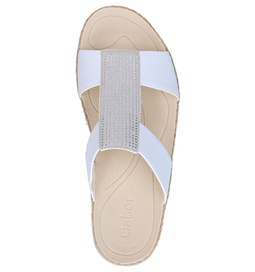 Gabor Best Fitting Nu-pieds en Blanc en cuir (265862)