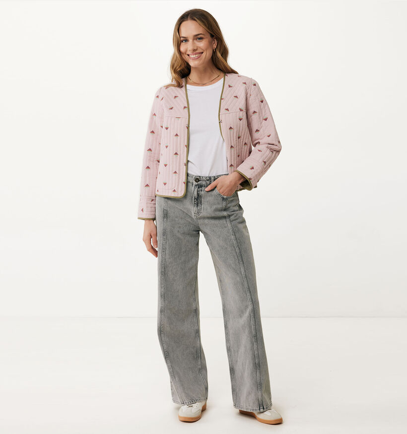 Mexx Veste courte matelassée réversible en Vert khaki pour femmes (352771)