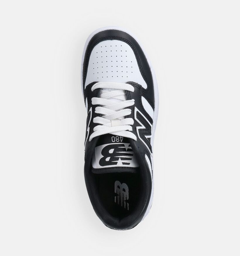 New Balance 480 Zwarte/Witte Sneakers voor jongens (375253) - geschikt voor steunzolen