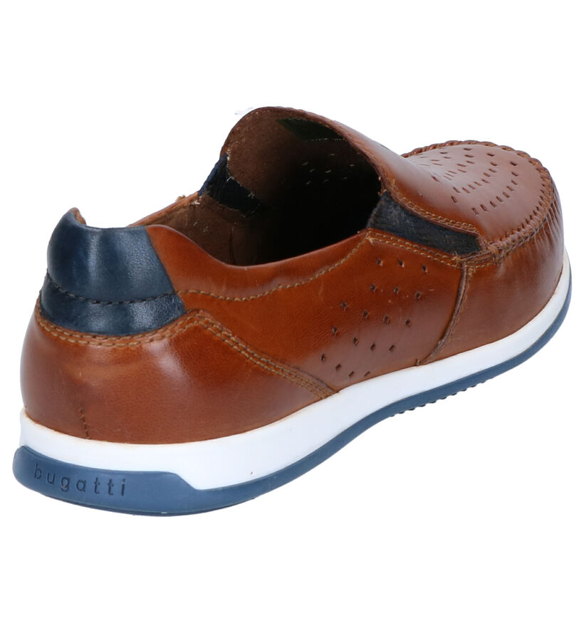 Bugatti Chaussures slip-on en Cognac en cuir (271489)