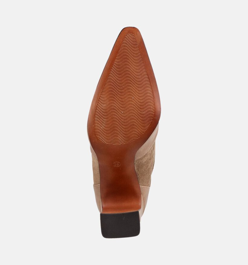 Marco Tozzi Taupe Enkellaarzen met Hoge Hak voor dames (376555)